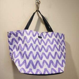 SCOUT Purple and White Zigzag Large  Tote